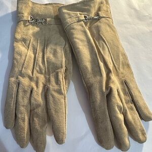 Vintage Isotoner XL Tan Suede Leather Gloves – Classic Style, Soft & Warm